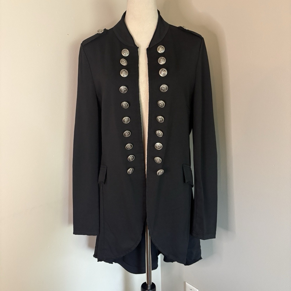 Venti6 Black Sgt Pepper Military Jacket High Low Tailcoat Size Medium Italy EUC